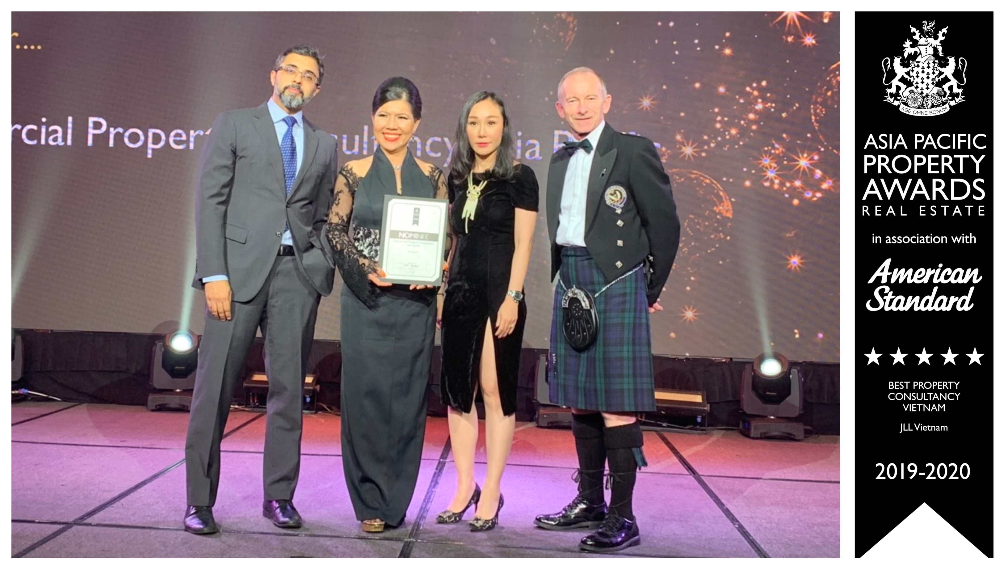 JLL Việt Nam đạt được thứ hạng cao nhất tại lễ trao giải Bất Động Sản Châu Á Thái Bình Dương 2019